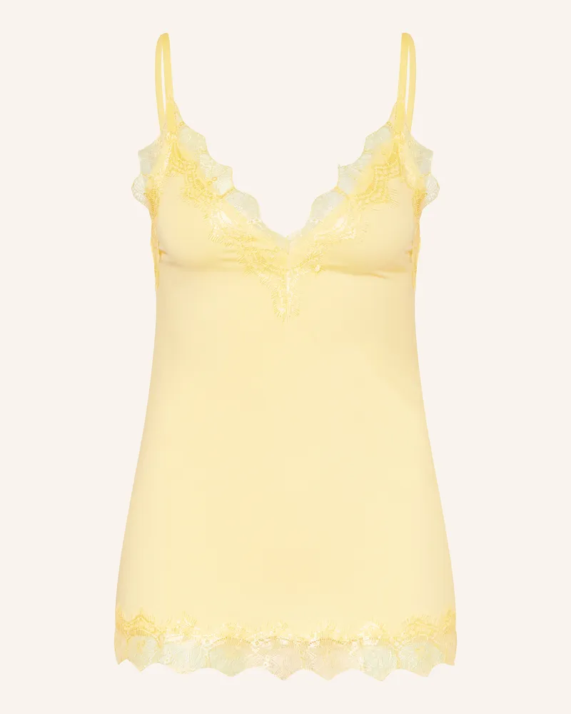 Rosemunde Top BILLIE mit Spitze Hellgelb