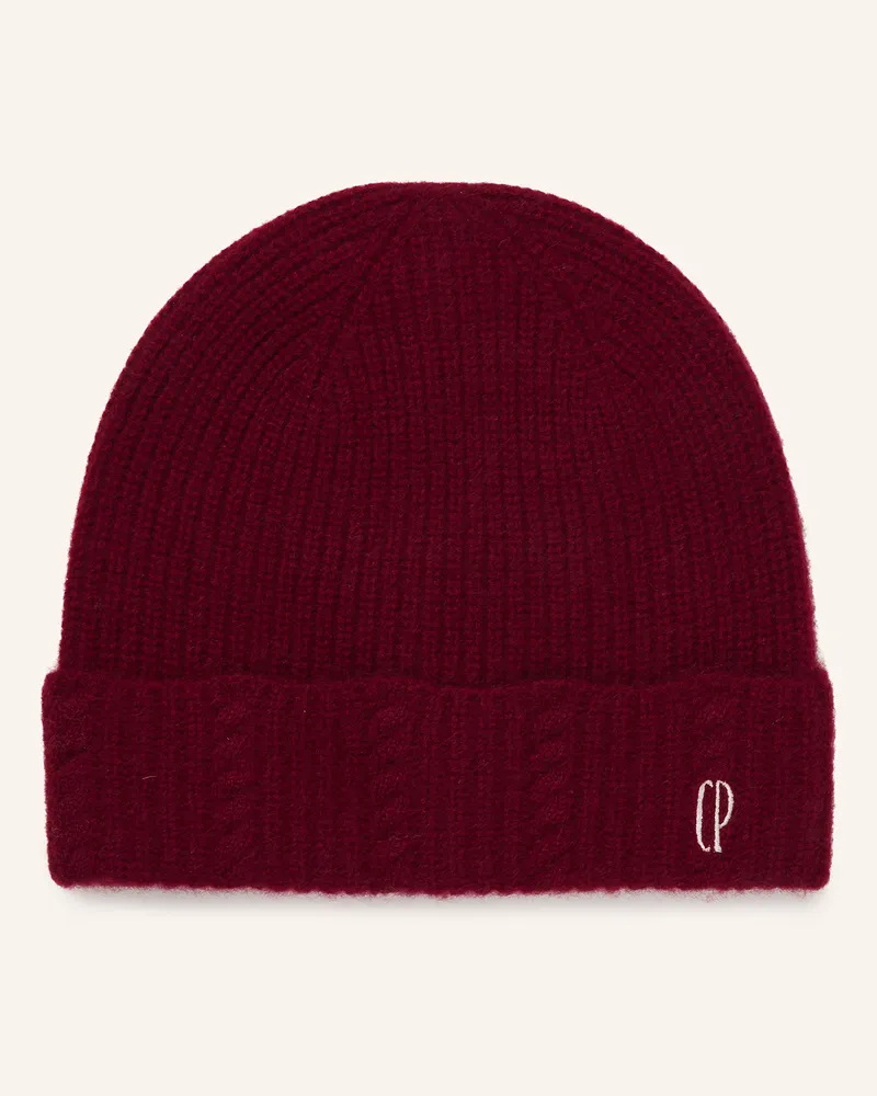 Claudie Pierlot Cashmere-Mütze rot Dunkelrot