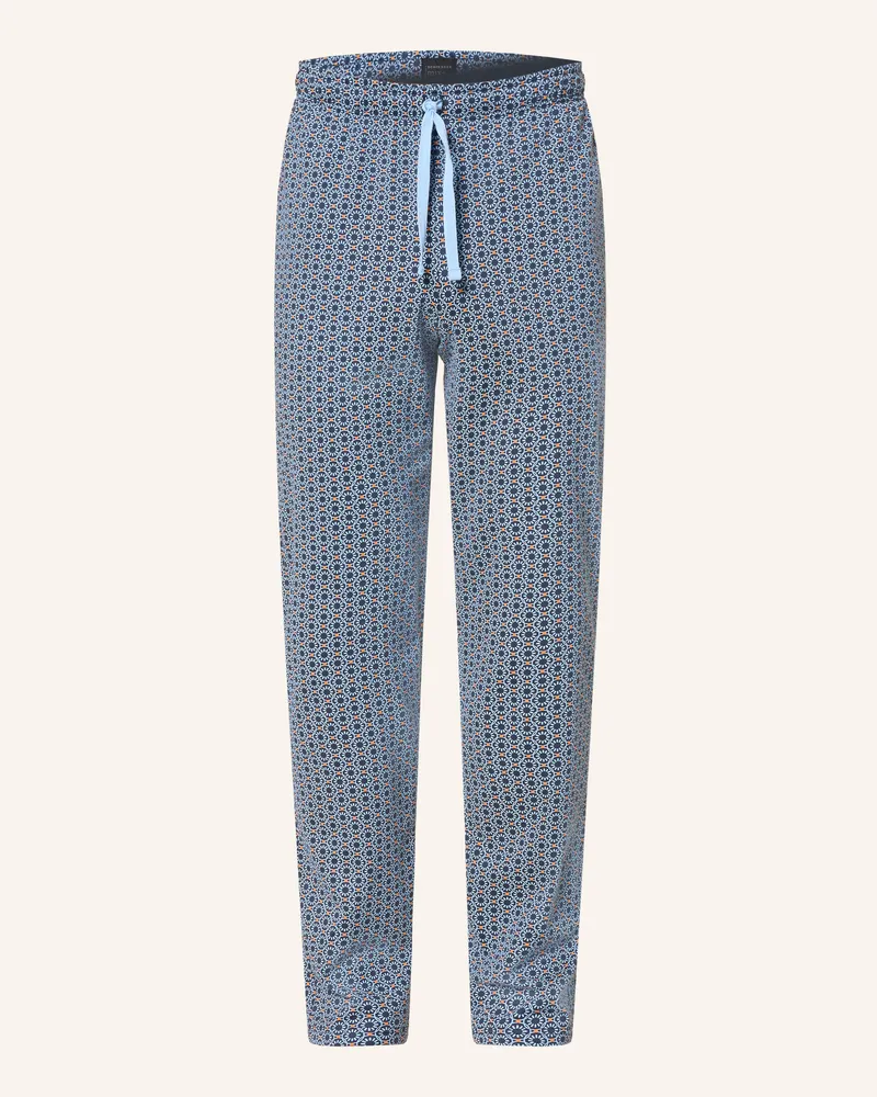 Schiesser Schlafhose MIX+RELAX Dunkelblau