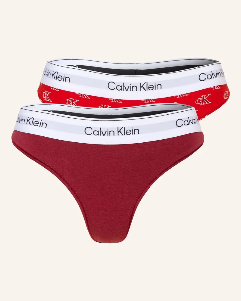 Calvin Klein 2er-Pack Strings Icon Cotton Modal rot Rot