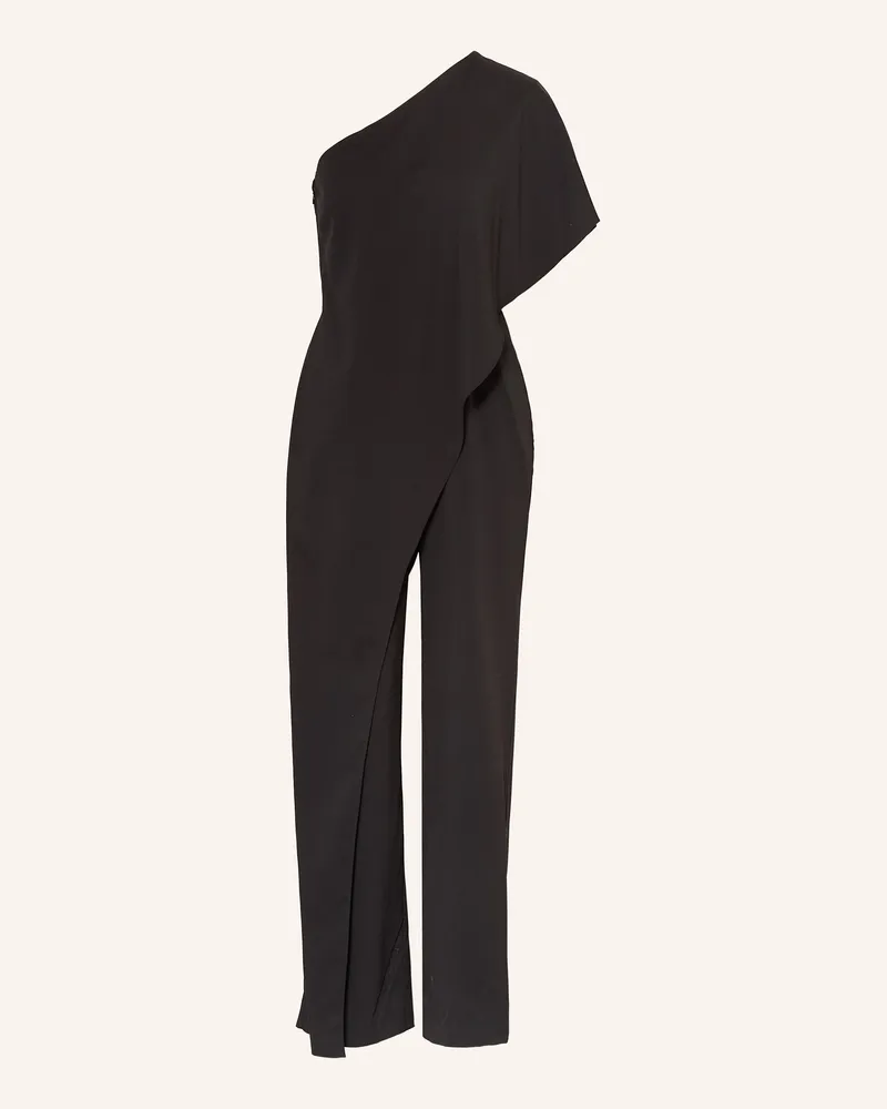 Apart One-Shoulder-Jumpsuit Schwarz