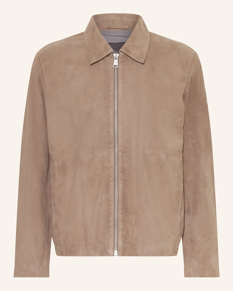 Marc O'Polo Lederjacke Hellbraun