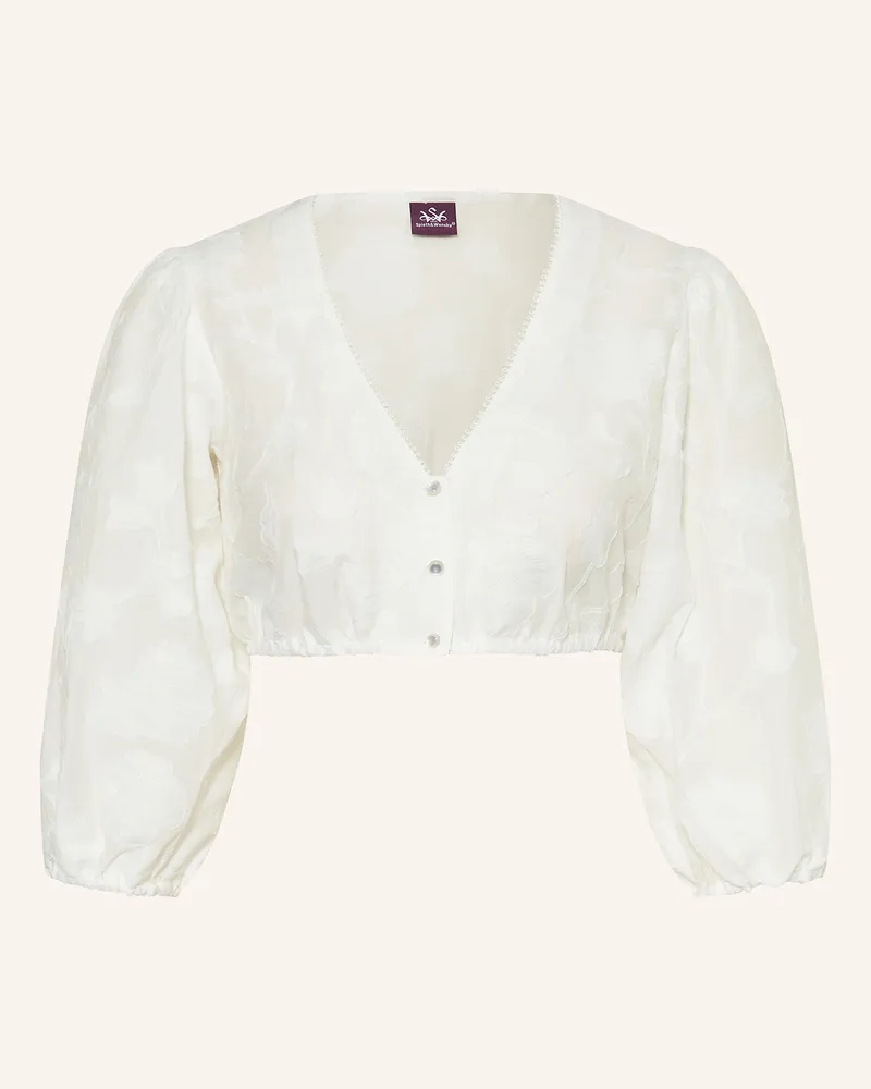 Spieth & Wensky Dirndlbluse GISMARA mit 3/4-Arm Weiss