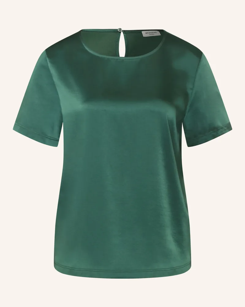 Max Mara Blusenshirt Girlbert Im Materialmix gruen Dunkelgrün