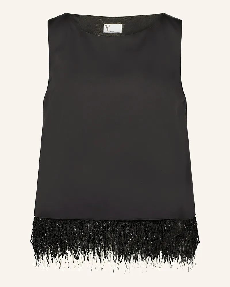 Vera Mont Satintop mit Glitzergarn Schwarz