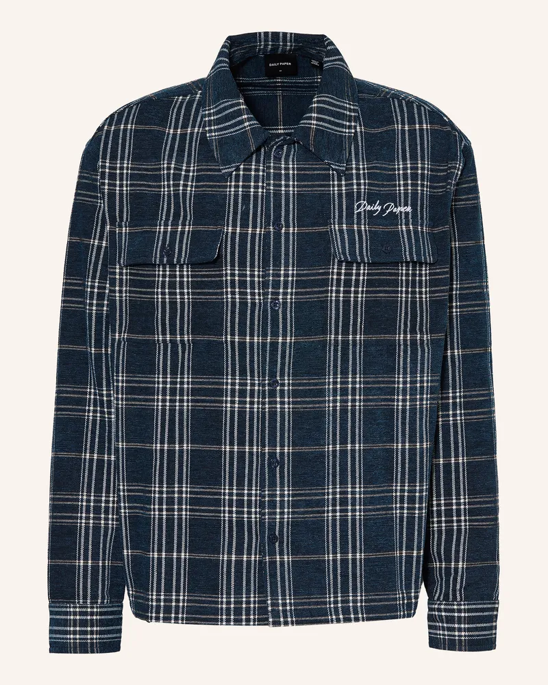 Daily Paper Hemd Boxy Fit blau Dunkelblau