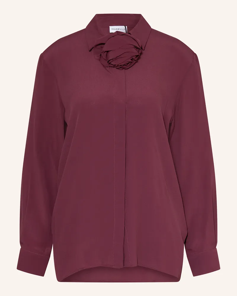 MARELLA Bluse mit abnehmbarer Schluppe Dunkelrot