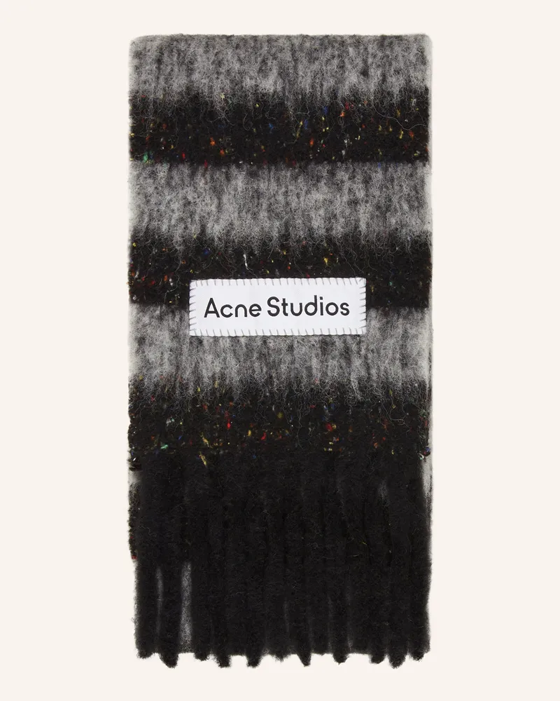 Acne Studios Schal Mit Alpaka schwarz Schwarz