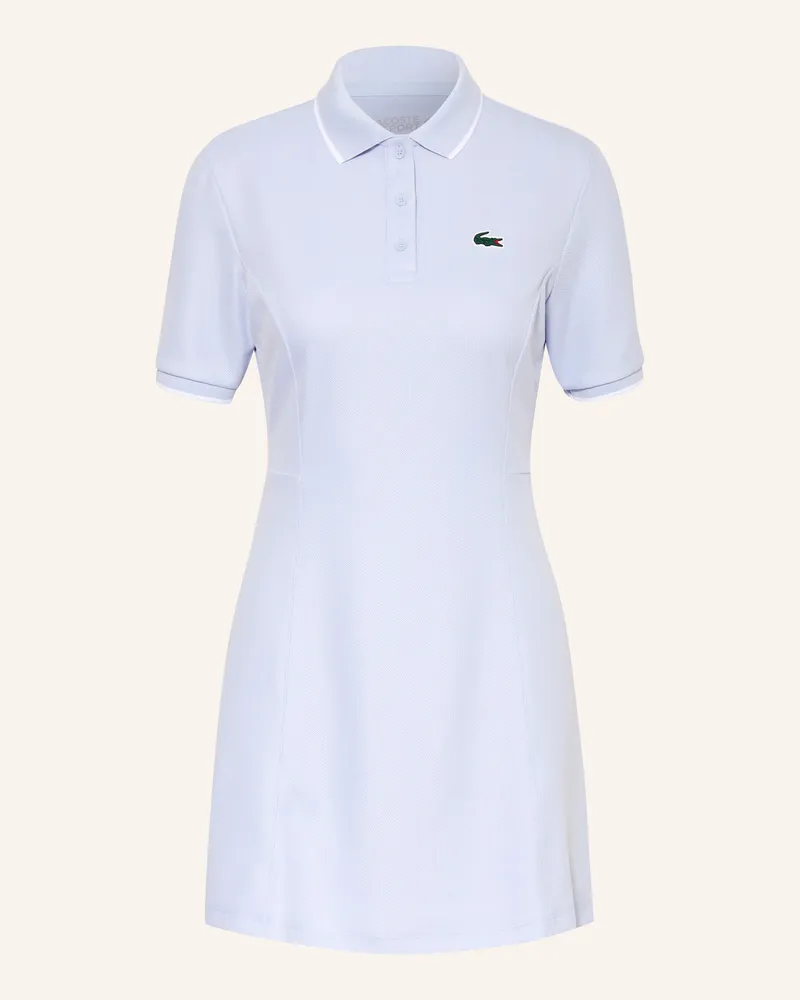 Lacoste Piqué-Polokleid blau Hellblau
