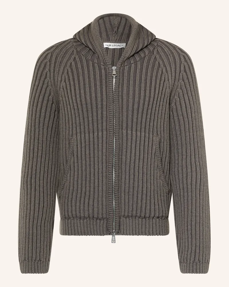 Our Legacy Strickjacke Aus Merinowolle grau Grau