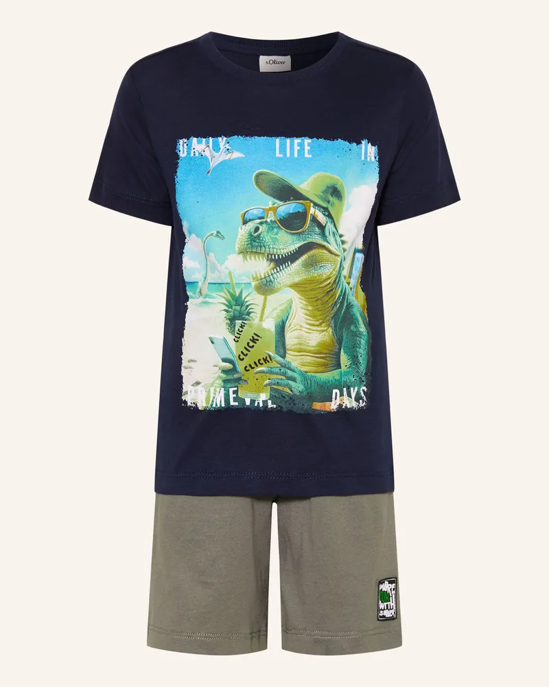 S.Oliver Shorty-Schlafanzug Dunkelblau