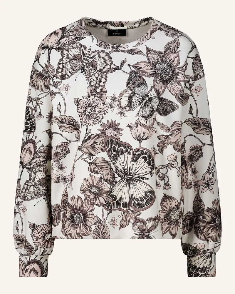 monari Sweatshirt Mit Schmucksteinen beige Creme