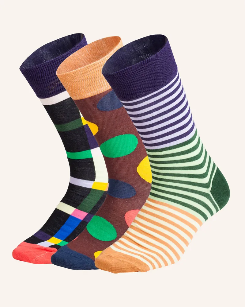 DillySocks Socken Geo Trio (3er Box) blau Braun