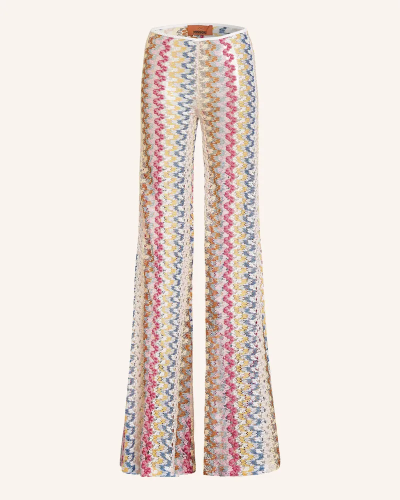 Missoni Häkelhose mit Glitzergarn Blau