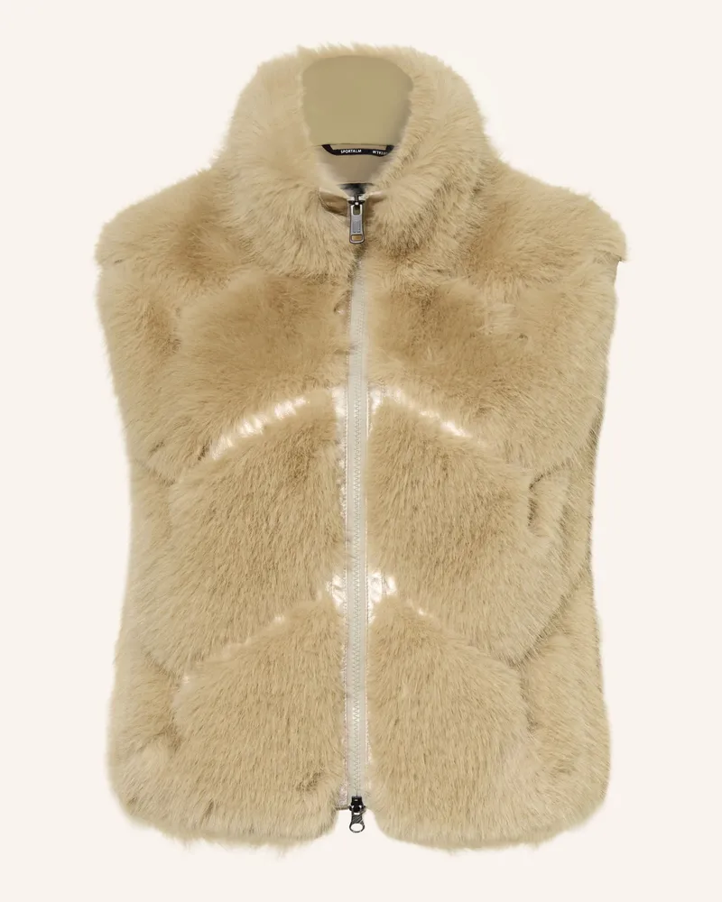 Sportalm Kunstfell-Weste Im Materialmix beige Beige
