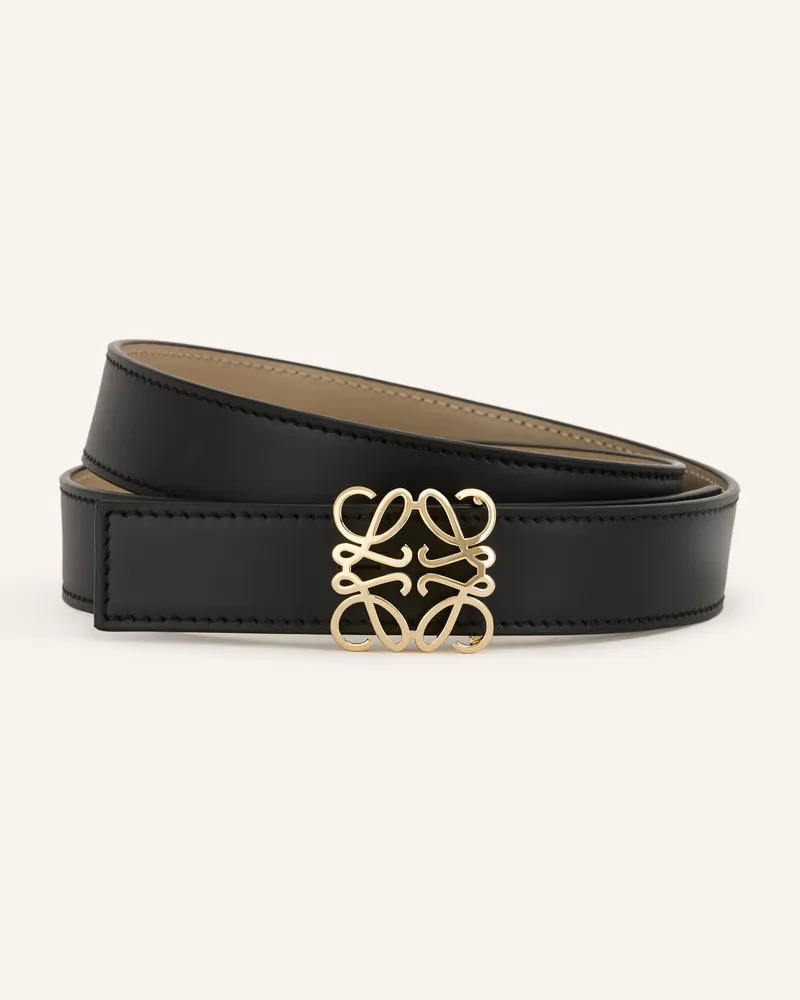 Loewe Ledergürtel Zum Wenden schwarz Schwarz