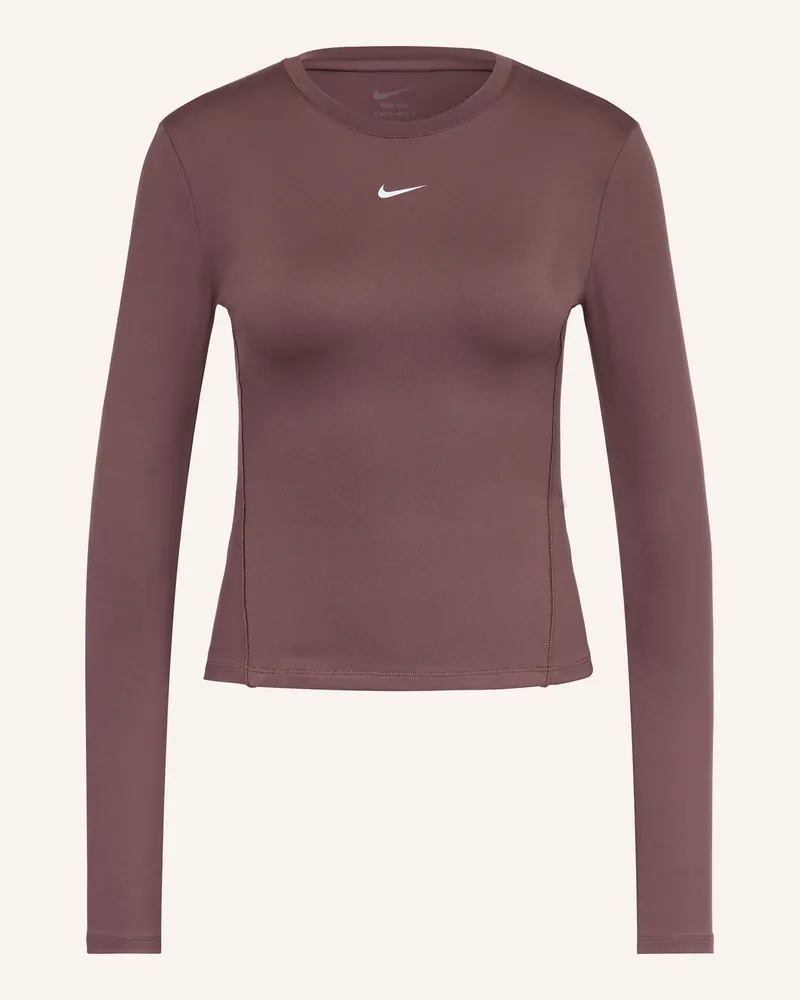 Nike Longsleeve One braun Altrosa