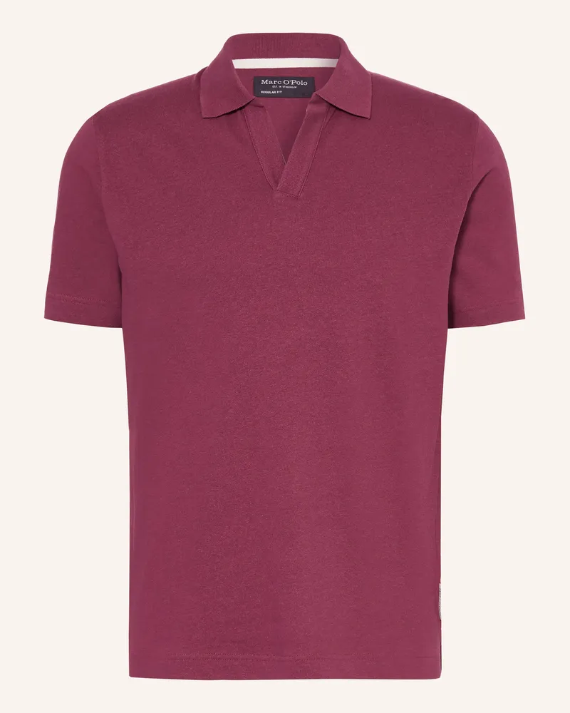 Marc O'Polo Jersey-Poloshirt Regular Fit rot Dunkelrot