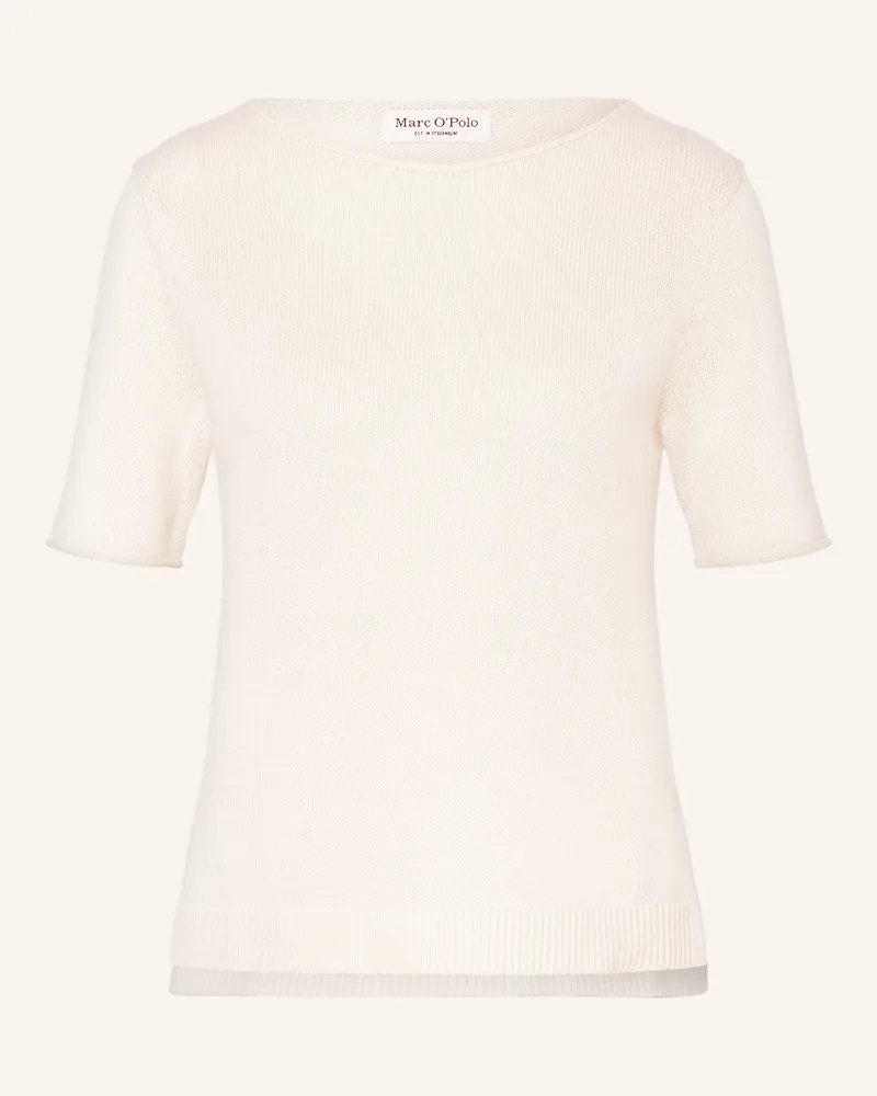 Marc O'Polo Strickshirt mit Leinen Weiss