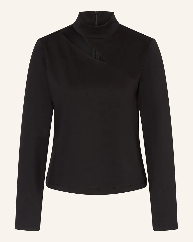monari Longsleeve mit Cut-out Schwarz