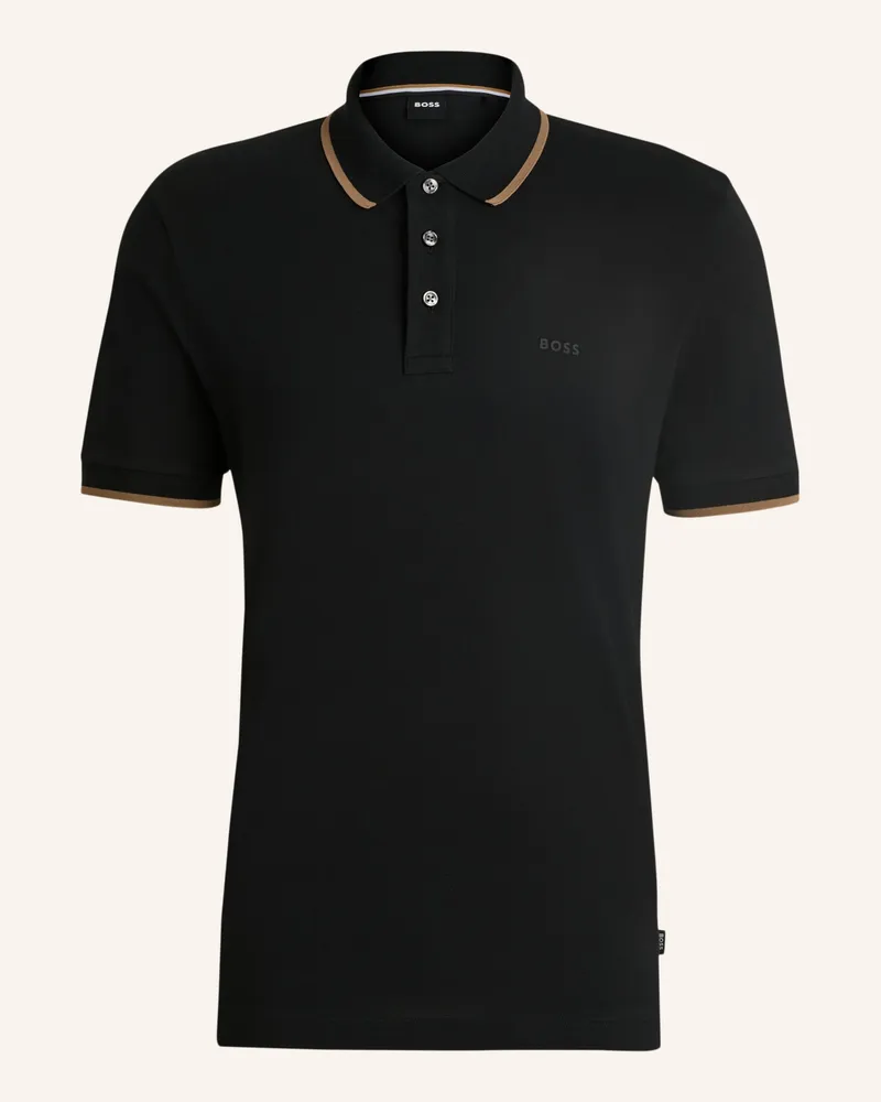 HUGO BOSS Piqué-Poloshirt PARLAY Schwarz