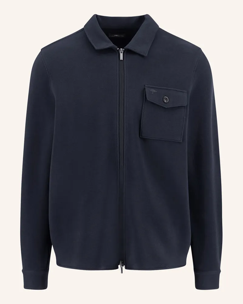Fynch-Hatton Pique-Overjacket Dunkelblau