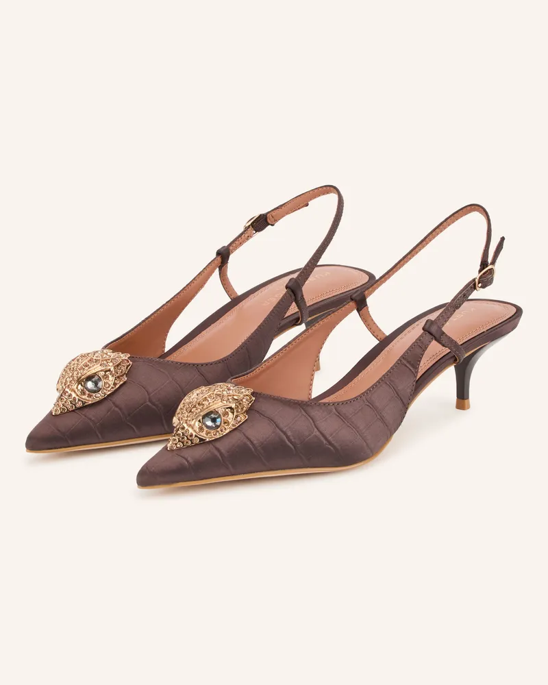 Kurt Geiger Slingpumps Mit Schmucksteinen braun Dunkelbraun