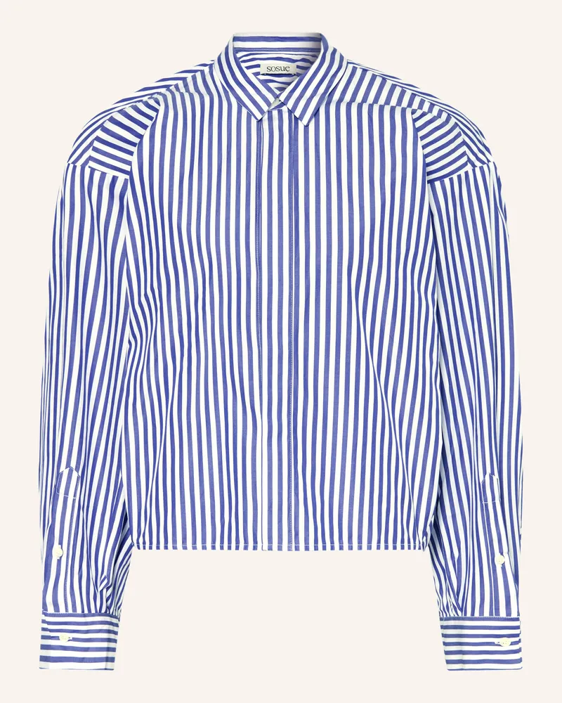 SoSUE Hemdbluse blau Weiss