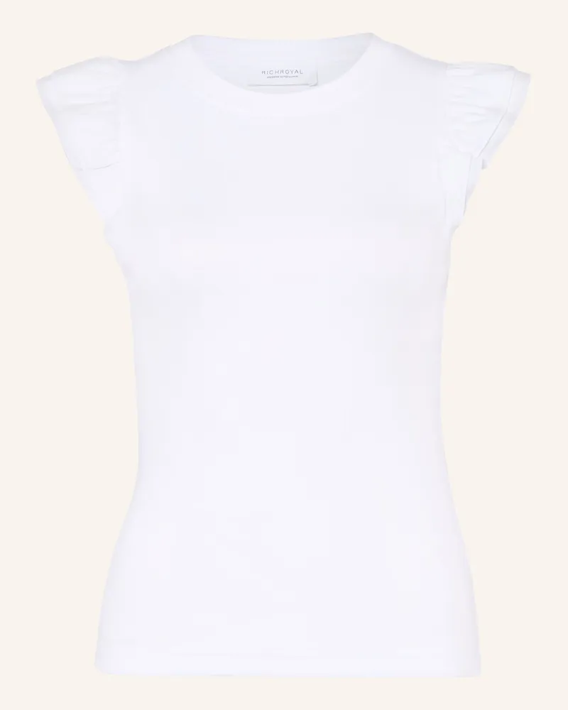 Rich&Royal Top Mit Rüschen weiss Weiss
