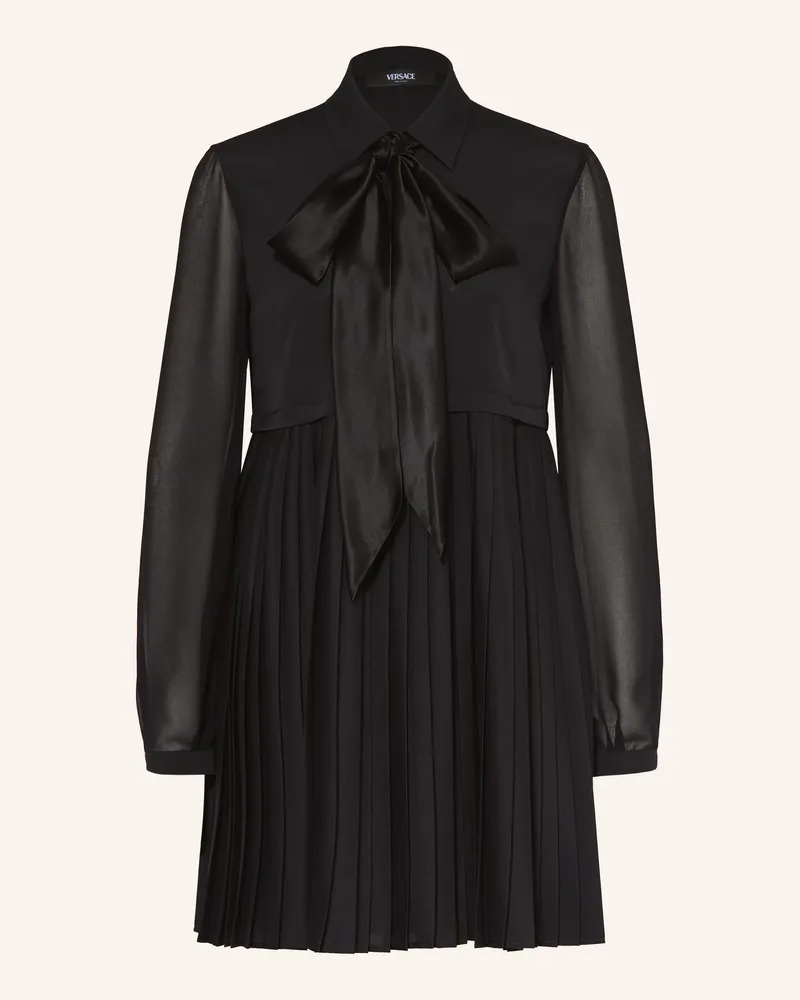 Versace Cocktailkleid mit abnehmbarer Schluppe Schwarz
