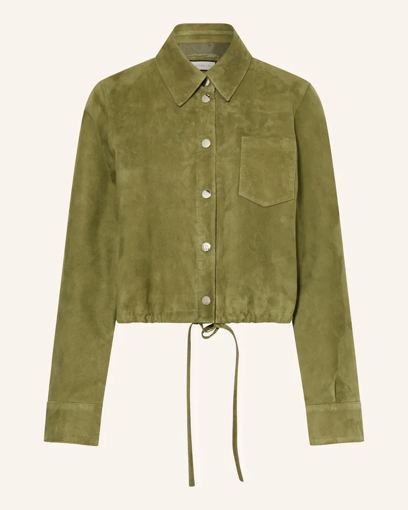 SEM PER LEI Lederjacke Oliv