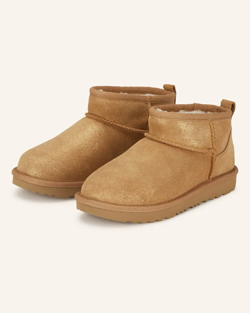 UGG Boots Classic Ultra Mini Dazzle braun Camel