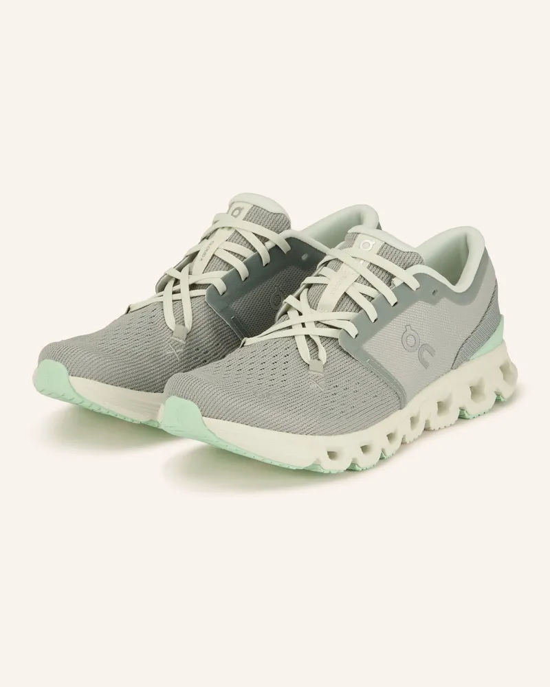 ON Fitnessschuhe Cloud x4 gruen Blaugrau