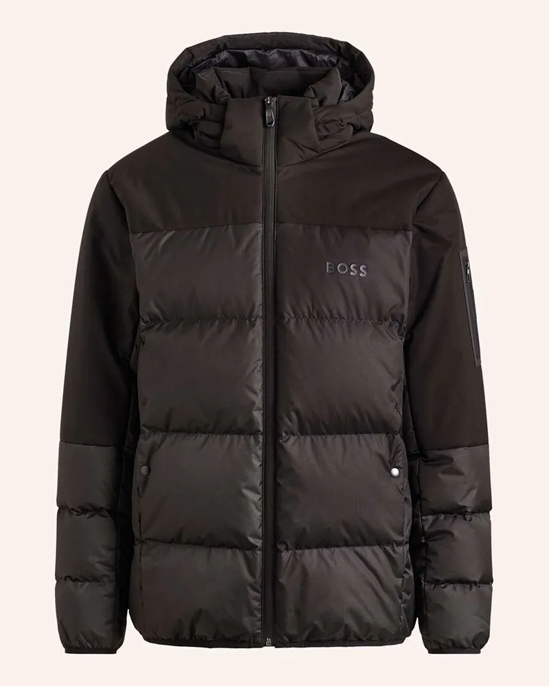 HUGO BOSS Lightweight-Daunenjacke HAMAR mit abnehmbarer Schwarz