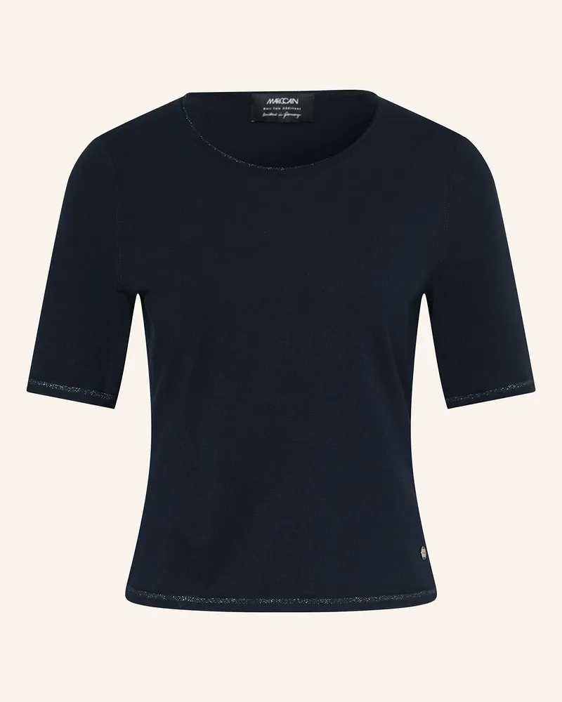 Marc Cain Pullover mit Glitzergarn Dunkelblau