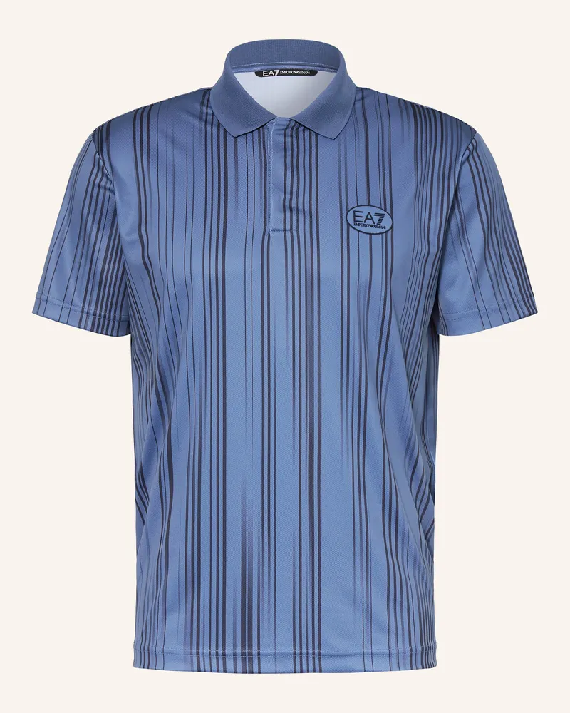 EA7 Funktions-Poloshirt Blau