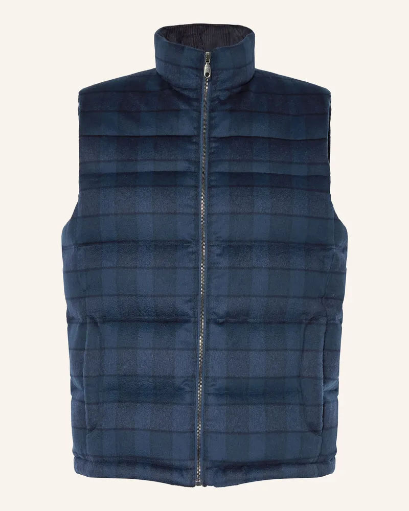 Etro Daunenweste Dunkelblau