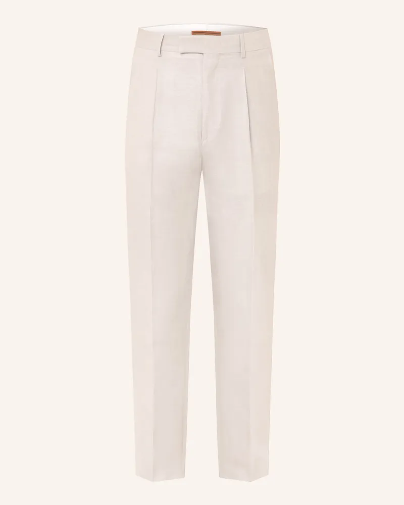 Ermenegildo Zegna Chino Extra Slim Fit Mit Leinen grau Grau