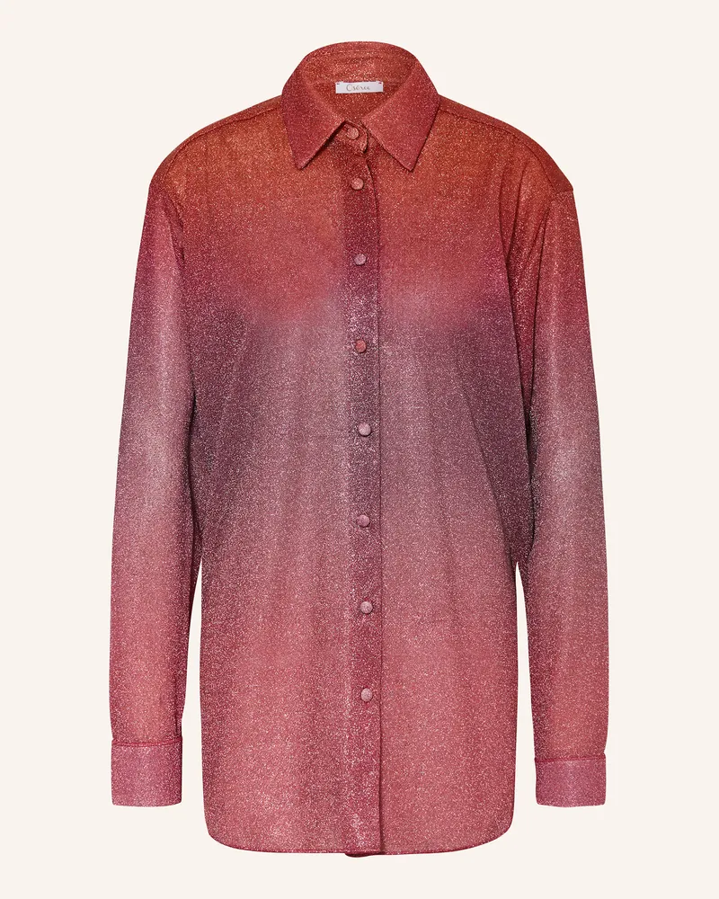 Oséree Hemdbluse LUMIERE SHADE mit Glitzergarn Fuchsia