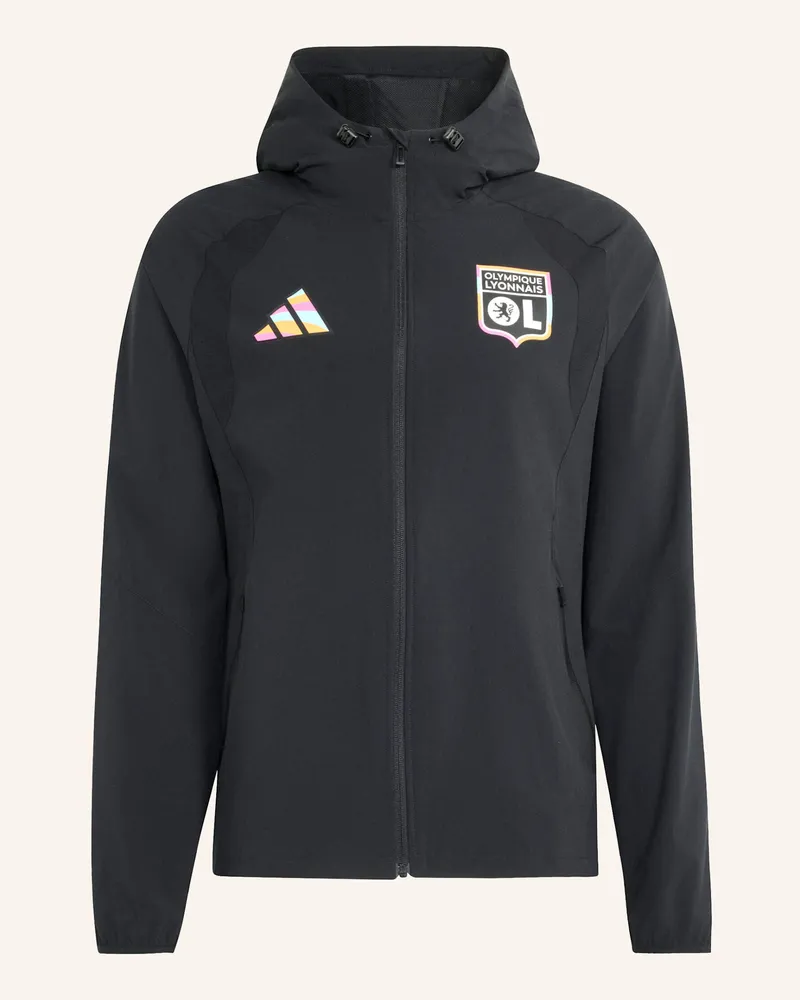 adidas Olympique Lyon Tiro Travel Windbreaker schwarz Schwarz