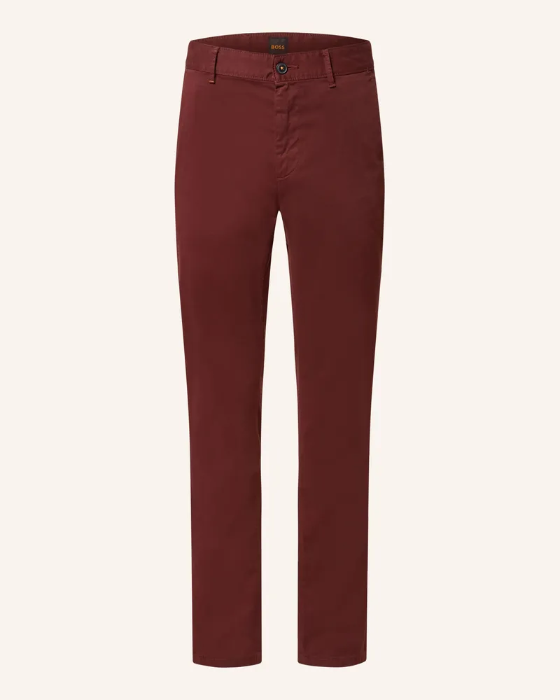 HUGO BOSS Chino CHINO Slim Fit Dunkelrot