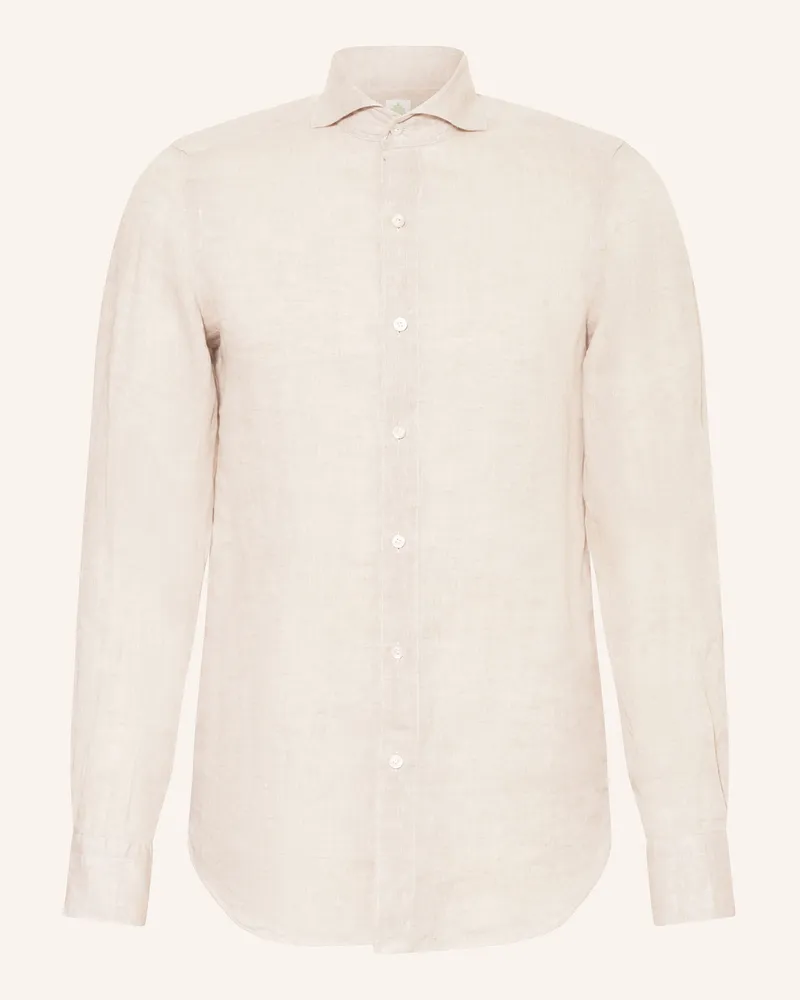 Finamore 1925 Leinenhemd TOKYO SERGIO Slim Fit Beige