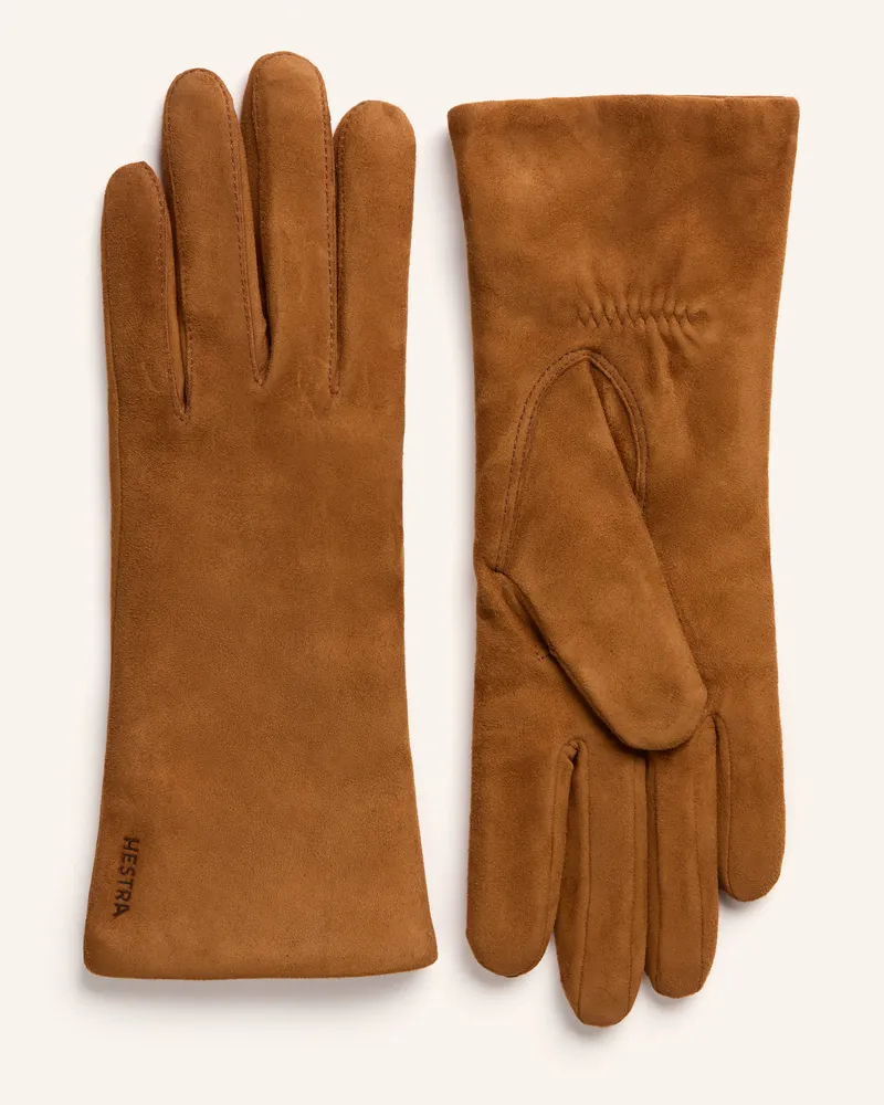 Hestra Lederhandschuhe Elisabeth braun Cognac