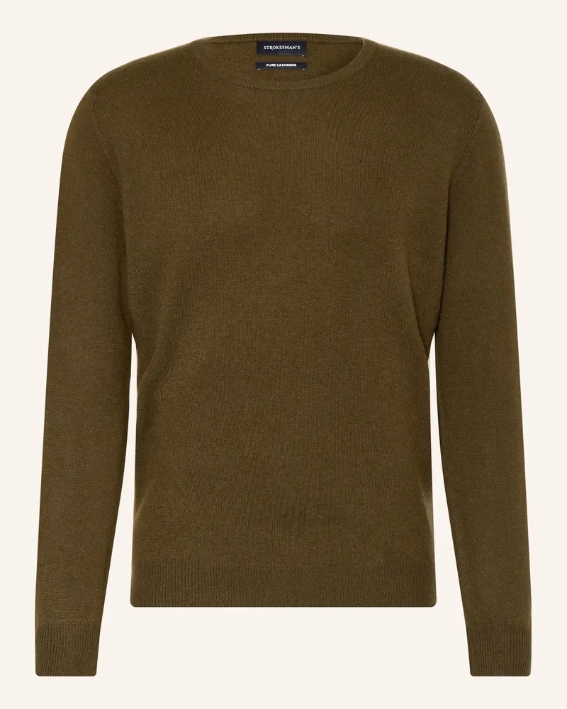 Strokesman's Strokesman Cashmere-Pullover gruen Oliv