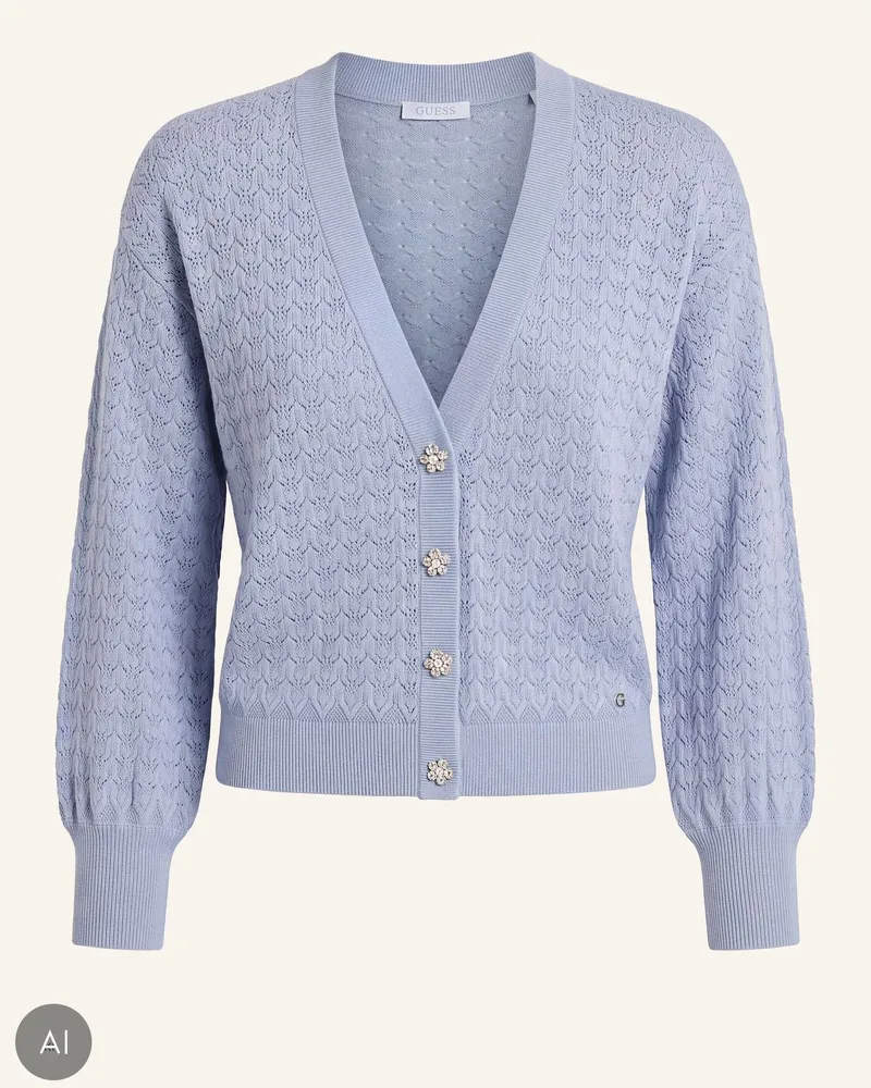 Guess Strickjacken Cardigan blau Hellblau