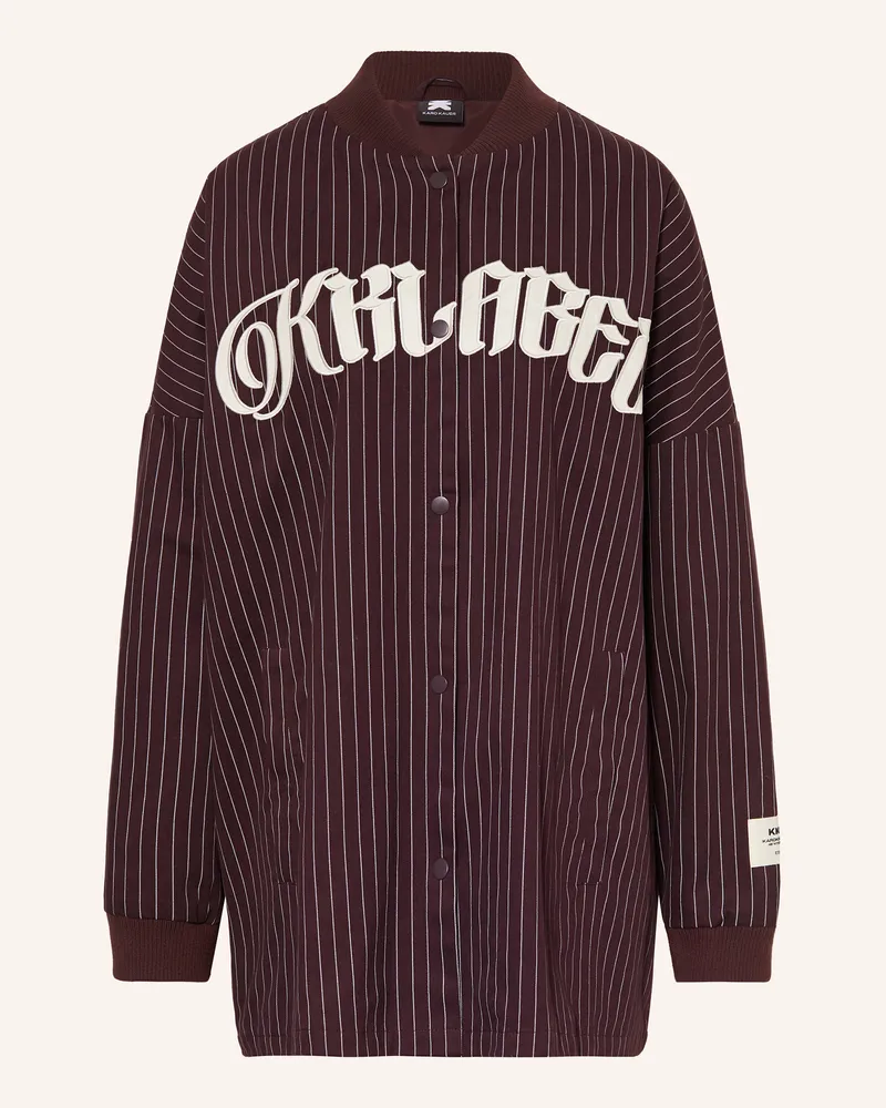 Karo Kauer Overjacket schwarz Dunkellila