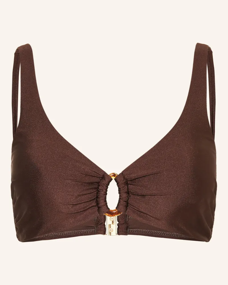 Mrs & HUGS Bralette-Bikini-Top Dunkelbraun