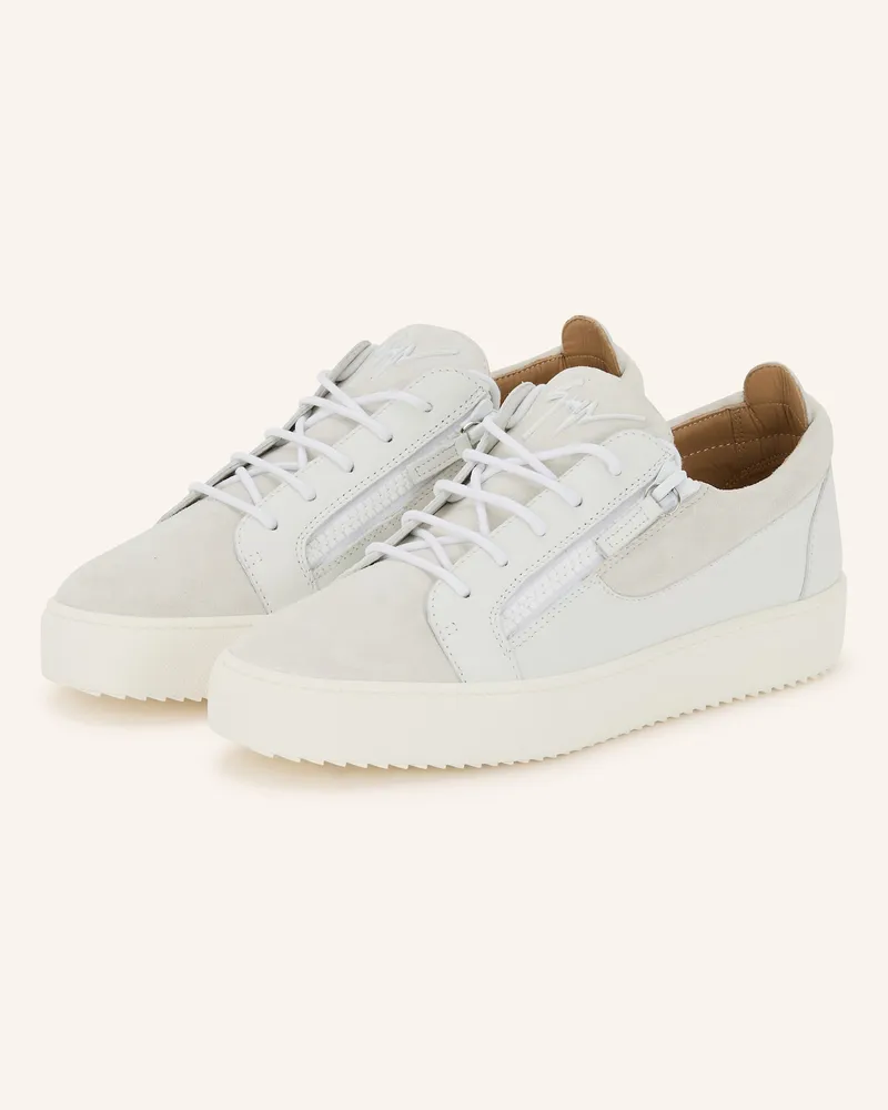 Giuseppe Zanotti Sneaker Camoscio weiss Weiss