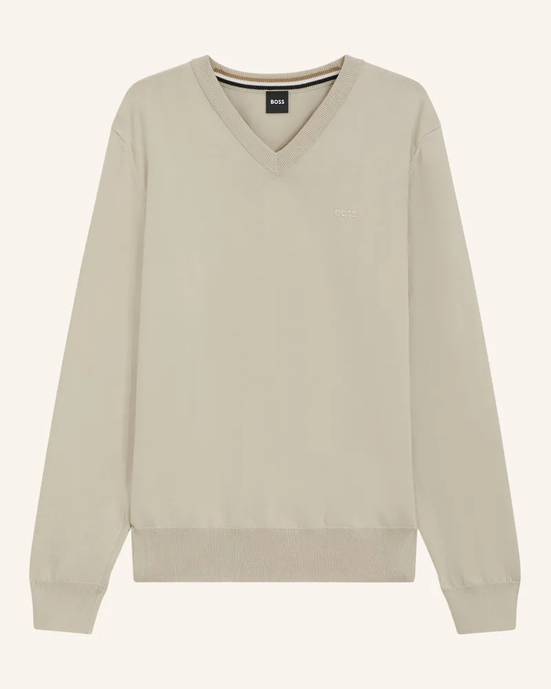 HUGO BOSS Pullover UPACELLO-L Regular Fit Beige