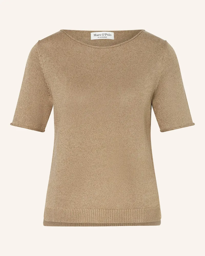 Marc O'Polo Strickshirt mit Leinen Beige